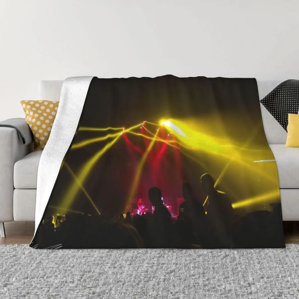 

Yellow Laser Lights Throw Blanket decorative blanket sofa bed Decorative Blankets Flannel Blanket