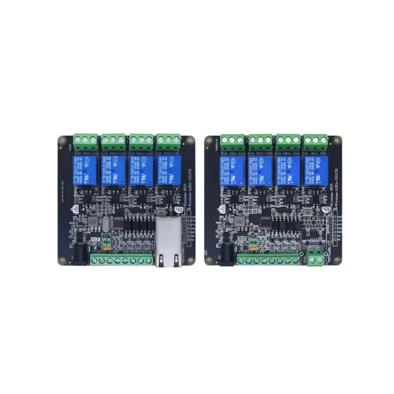 RJ45 485 RTU Modbus saída relé, 4-Way Switch entrada 4DI4DO Ethernet