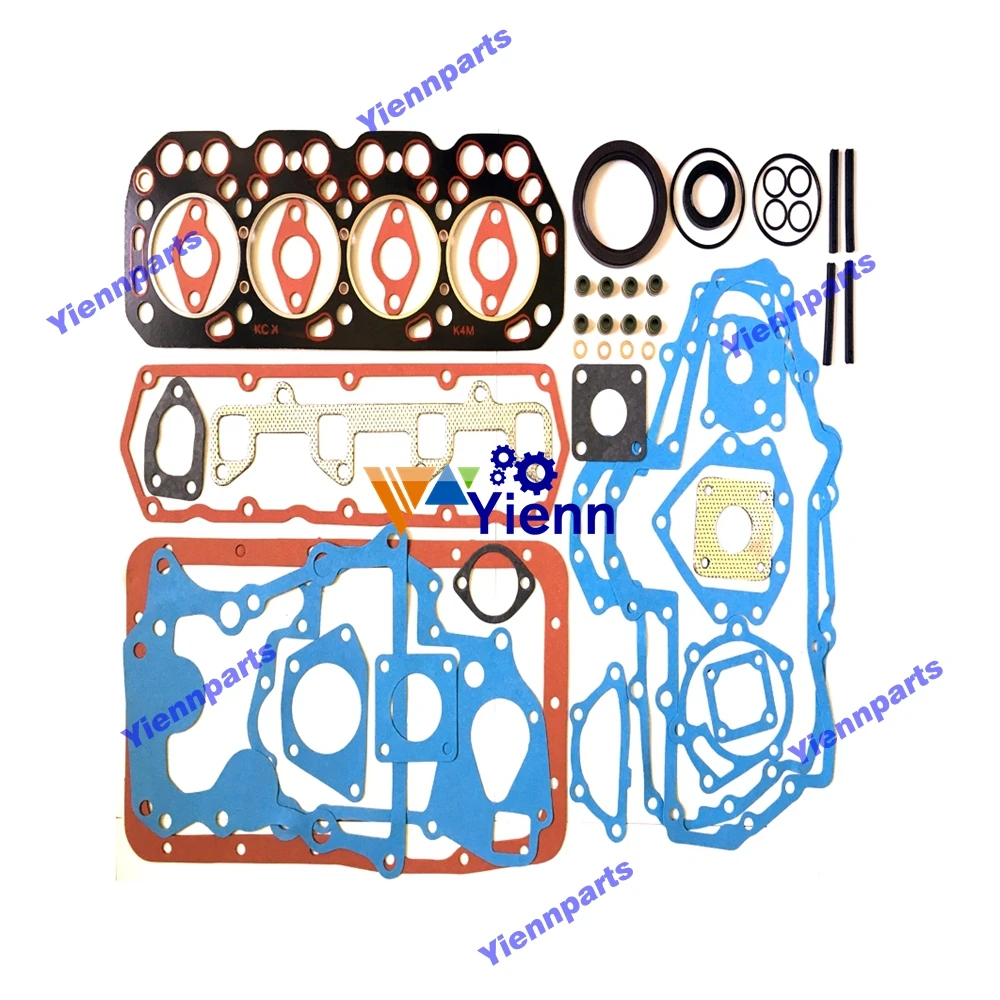 For Mitsubishi K4N Overhual Full Gasket Set With Head Gasket Fit KATO HD205UR EXCAVATOR CATERPILLAR MM45 MM45 MM45T MM45B MM55SR