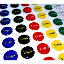 100pcs Custom Epoxy Sticker Colored Printing Label Your Own Brand 3D Car Label