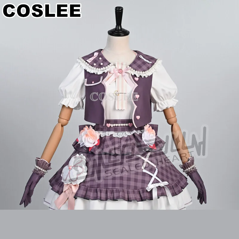 

COSLEE PJSK Airi Momoi Cosplay Costume Project Sekai Fourth Anniversary Team Uniform Lovely Dress Women Halloween Party Outfit