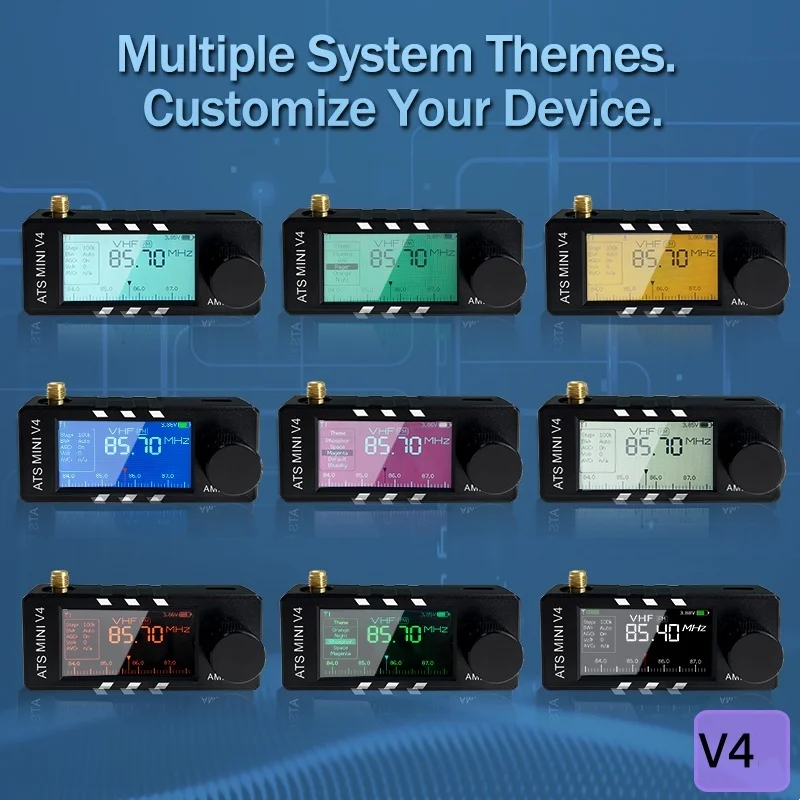 AMNVOLT V4 ATS MINI SI4732 Radio ALL Band DSP Radio FM AM SSB LSB USB Receiver, Built-in Hi-Z Headphone Amplifier Circuit
