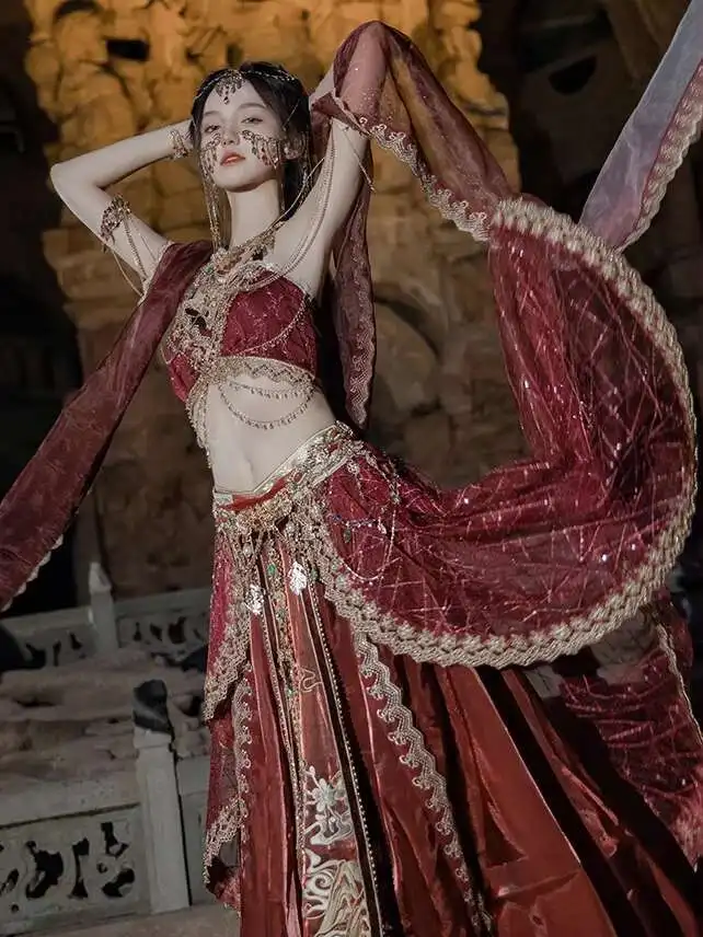 Chinese Style Dance Performance Costume Woman Exotic Charm Western Princess Attire Dress Classical Dance Clothes 2025 Hot Sale