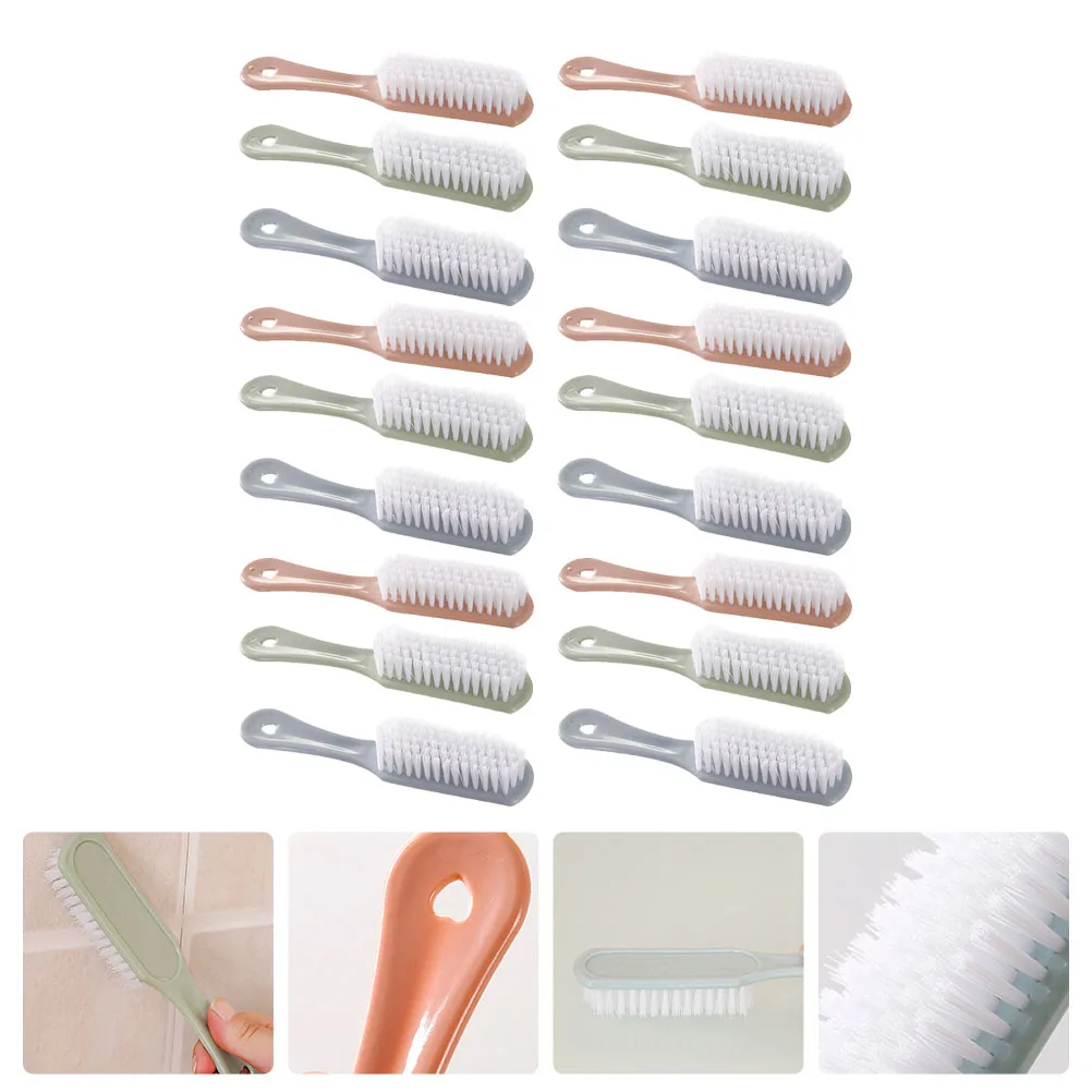

18pcs Brush Plastic Bristles Flexible Household Office Bathroom Garden Travel Shoe Clothes Plastic Brush Laundry