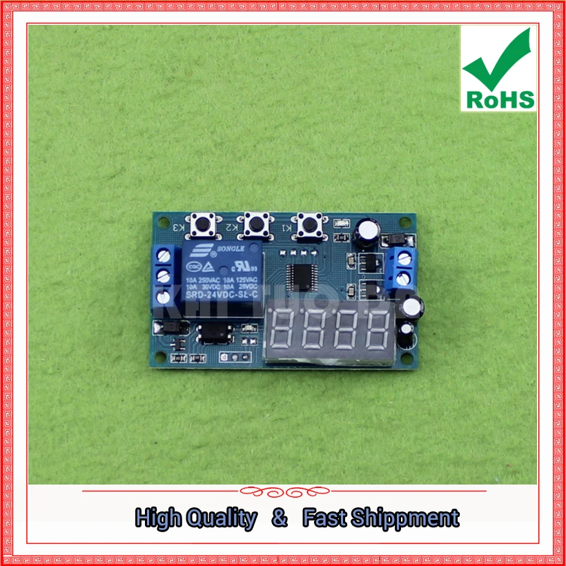 24v Delay Timing Switch Time Relay Module Digital Recurring Automatic Cycle (C2A6)