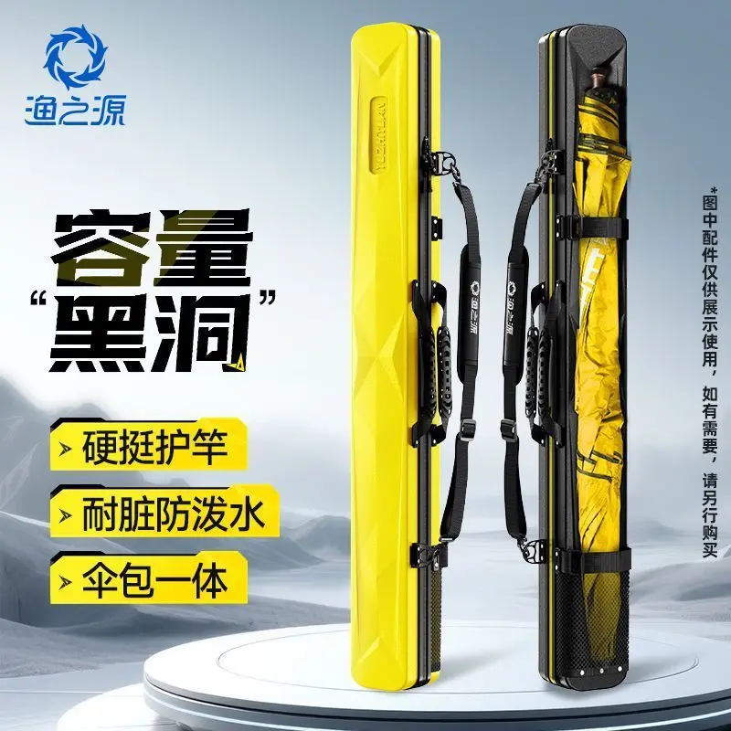 

Fishing Rod Bag Hard Case Waterproof Portable Storage for 30 Fishing Gear Accessories