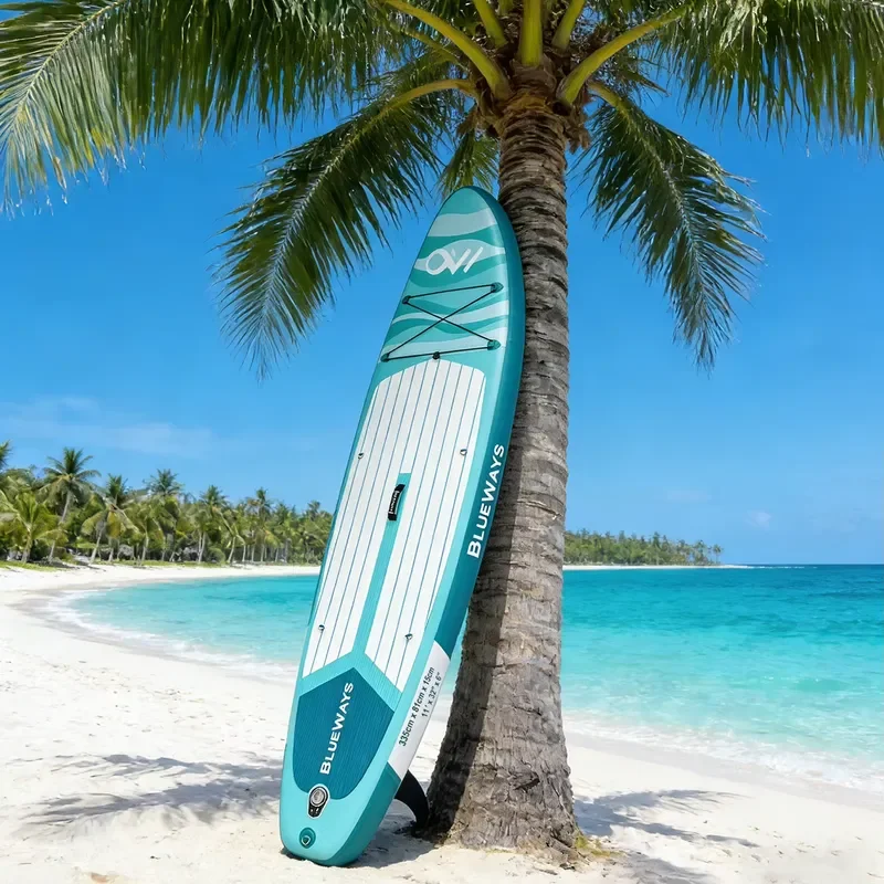 High-quality new all-round SUP inflatable paddle board with pump and fins, durable PVC/EVA material, suitable for marine