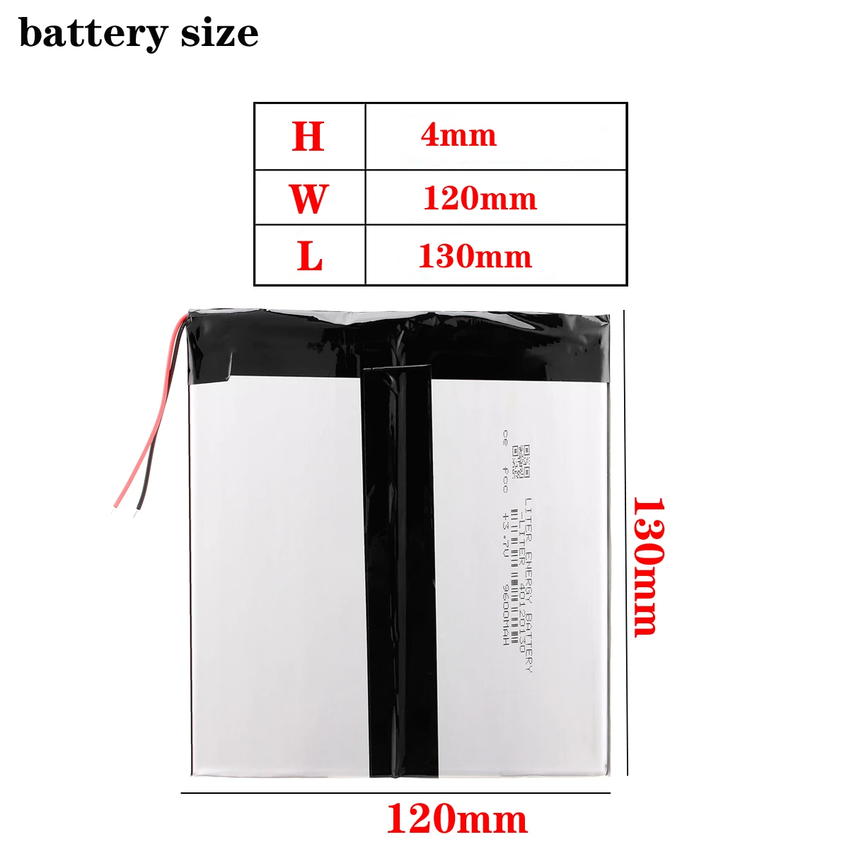 3.7V 9600mAH 40120130 (Real Capacity) Li-ion battery Battery Cell for 9.7\