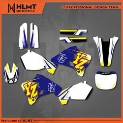 HLMT-Decalques gráficos para motocicletas, Kits de adesivos para Yamaha YZ125, YZ250, YZ 125, 250, Motocicleta Boby Decorativa, 1996-2000 2001