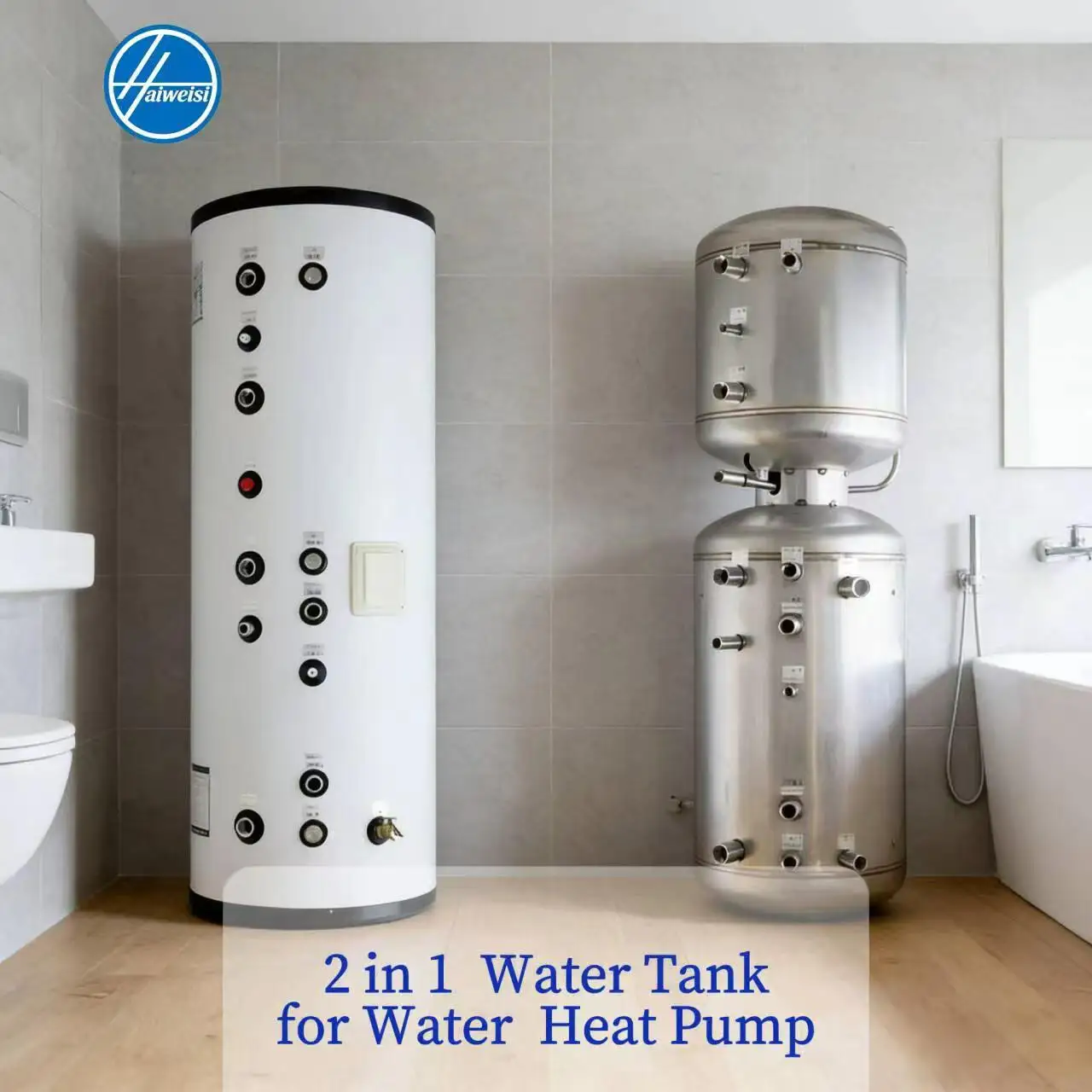 Dual-Function Eco-friendly Circulating Heat Preservation Water Tank, Suitable For Air Source Heat Pump Water Heaters.