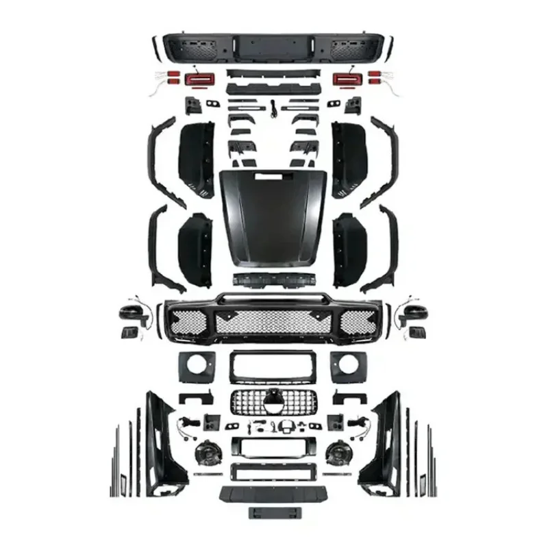 SPM Brand Bumper Diffuser Spoiler Kit For   G Class W463 Body Kit 2003-2018 Upgr To  Brus Body Kit 2022+