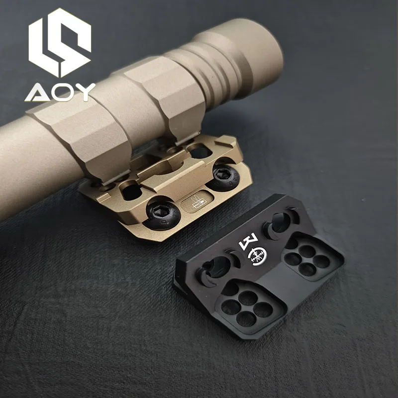 Tactical CNC Thorntail6 Offset Scout Mount For M300 M600 Flashlight base Fit MLOK Keymod Rail Hunting Weapon light Accessories