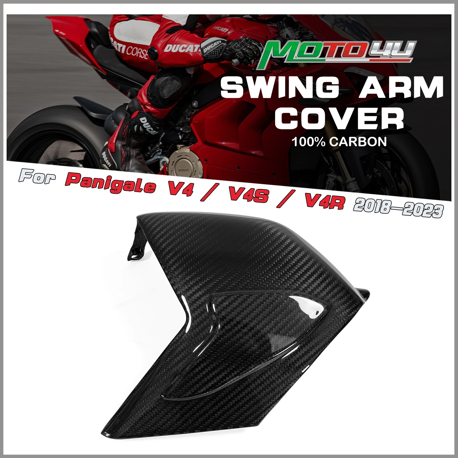

For DUCATI Panigale V4 V4S V4R 2018-2023 Carbon Fiber Rear Swingarm Cover Fairing Kit Motorcycle Accessories Swing Arm Guards