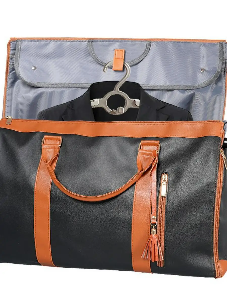 Simple Folding Storage Suit Large Bag ex Travel Bag Polyester Material with Rod Pure Color Car Seng Line Printed