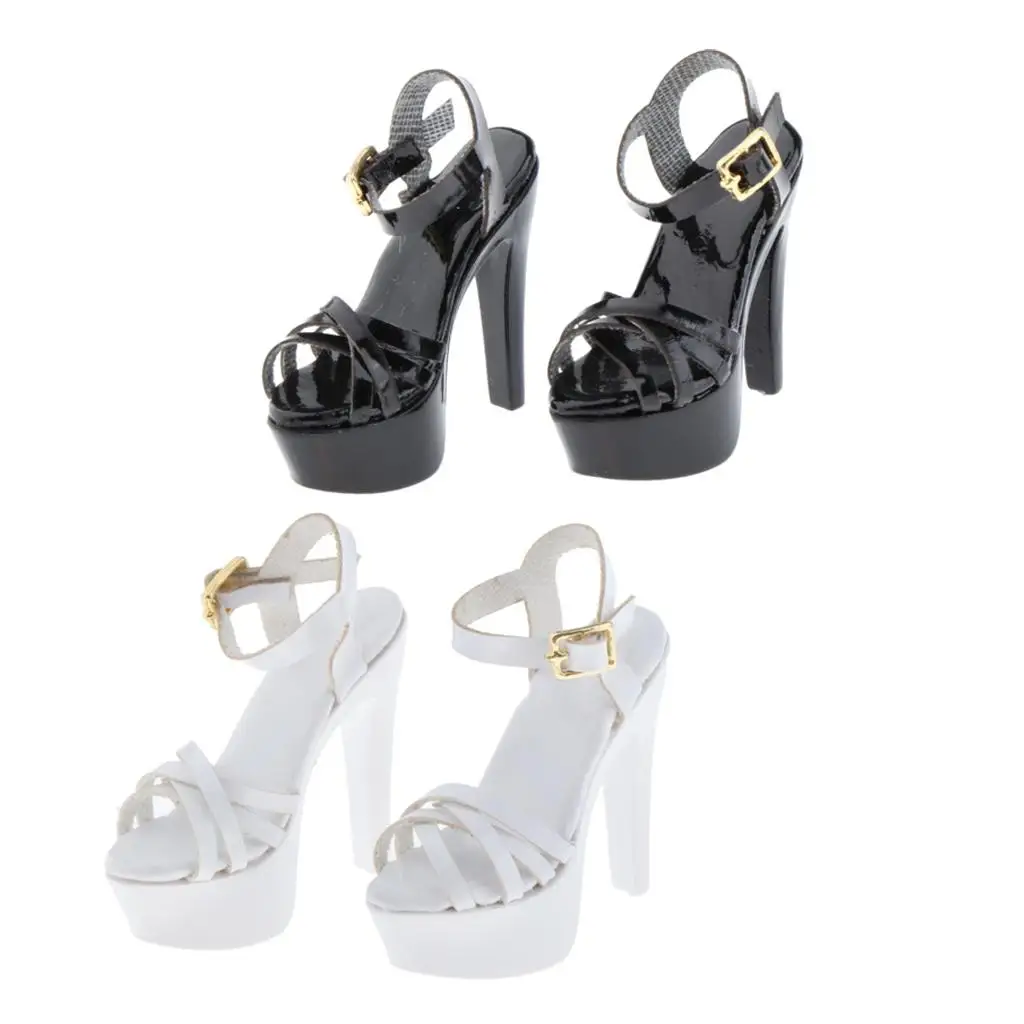 2 of pairs 1/6 Scale High Sandals Shoes for BBI DML Women Action Figure