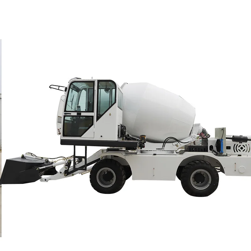 

4 square concrete mixer small automatic feeding mixer truck cement mixing and transportation integrated tank truck