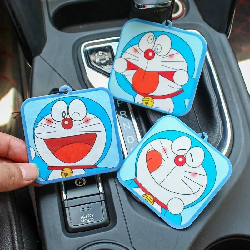 Doraemon Mechanical Cat Anime Cartoon Style Paper Square Solid Pendant Aromatherapy Car Bedroom Long-lasting Pendant Perfume