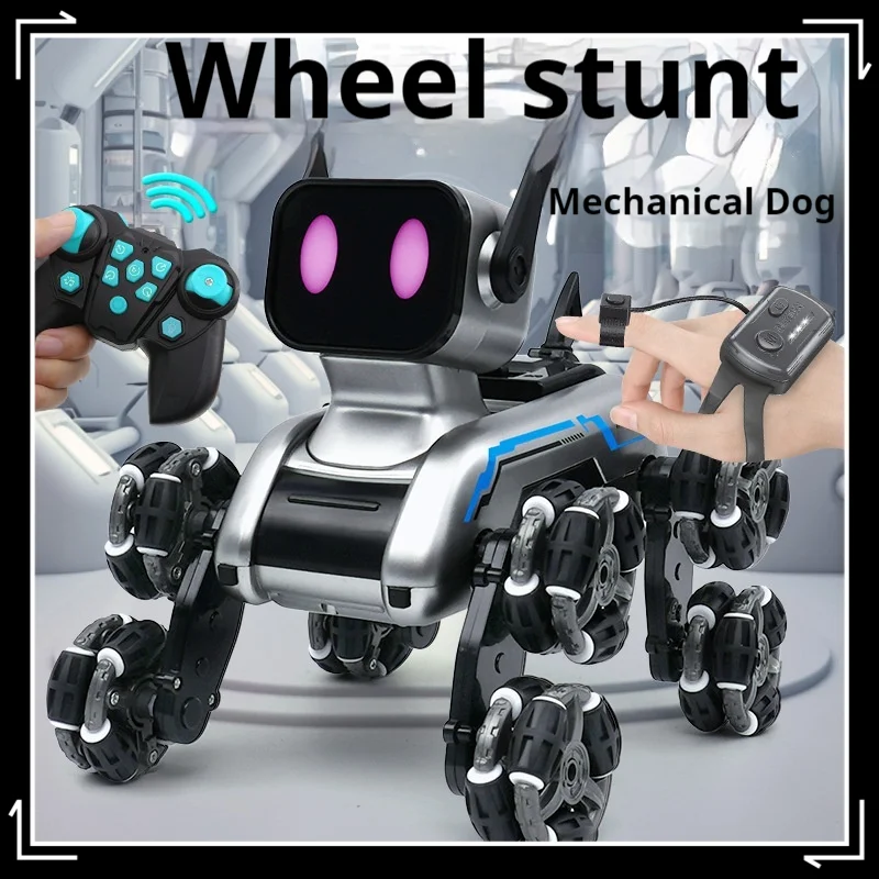 Eight-Wheel Stunt Mechanical Dog Remote Control Toy Gesture Sensing Climbing Shape-Shifting Electric Children  Intelligent Robot