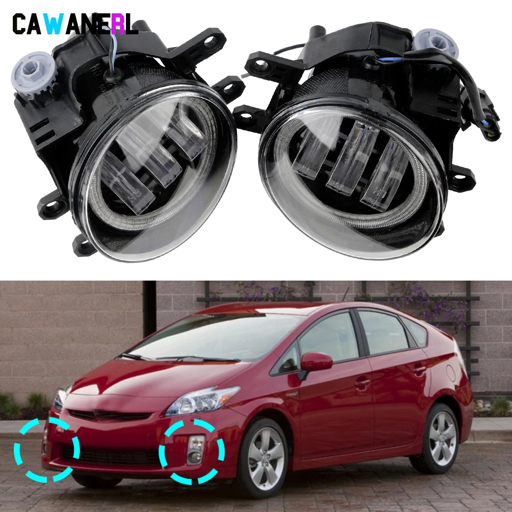 

2 X Car 30W LED Fog Light Angel Eye DRL Daylight Accessories H11 For Toyota Prius (_W3_) 2008 2009 2010 2011 2012 2013 2014 2015