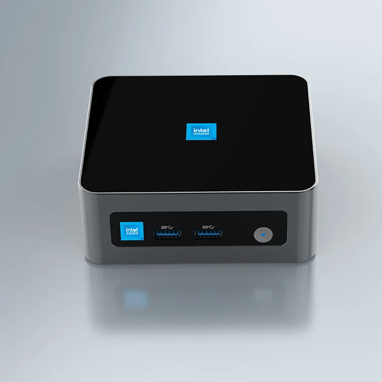 Computer desktop mini PC da gioco portatile più potente a 4 core di 12a generazione N100 N305 con ventola