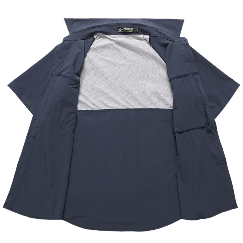 

Summer Men Short Sleeve Cargo Breathable Shirt Men Casual Tactic Military Polo Shirt Men Outdoor Camp Hike Safari Work Shirt Top