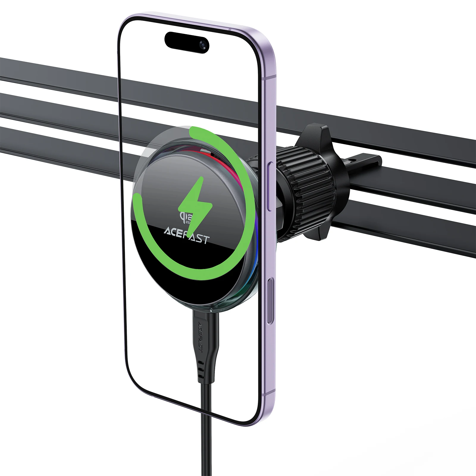 ACEFAST Qi2 25 W Magnetische Drahtlose Schnelle Lade Auto Halter Für iPhone 17 16 Pro Max Drahtlose Ladegerät Air Vent Clip für Samsung – Detail 5