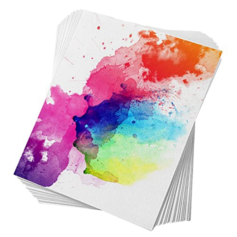 

60 Sheets Cold Press 50% Cotton&140Lb /300Gsm Acid-Free Bulk White Paper Art Paper (10.63 X 7.68 Inch)