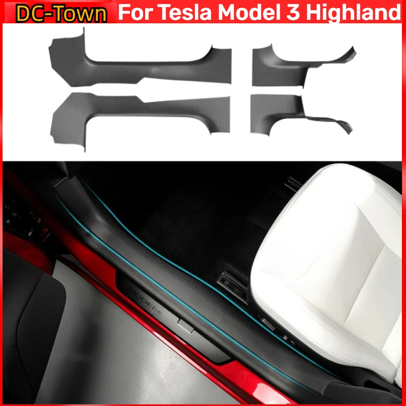 

For Tesla Model 3+ Protection Strips Of Driver Passenger Central Control Under Rear Seats 2024 New Model3 Highland Accessories