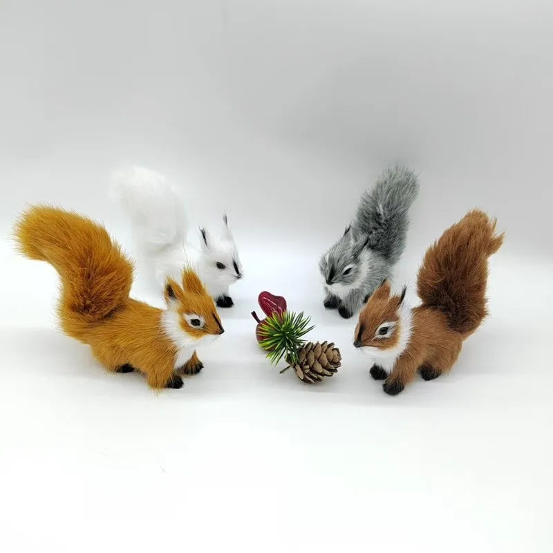 

Плюшевый орнамент с белкой, имитация белки, подвеска для рождественских украшений, мягкая игрушка-животное, реквизит