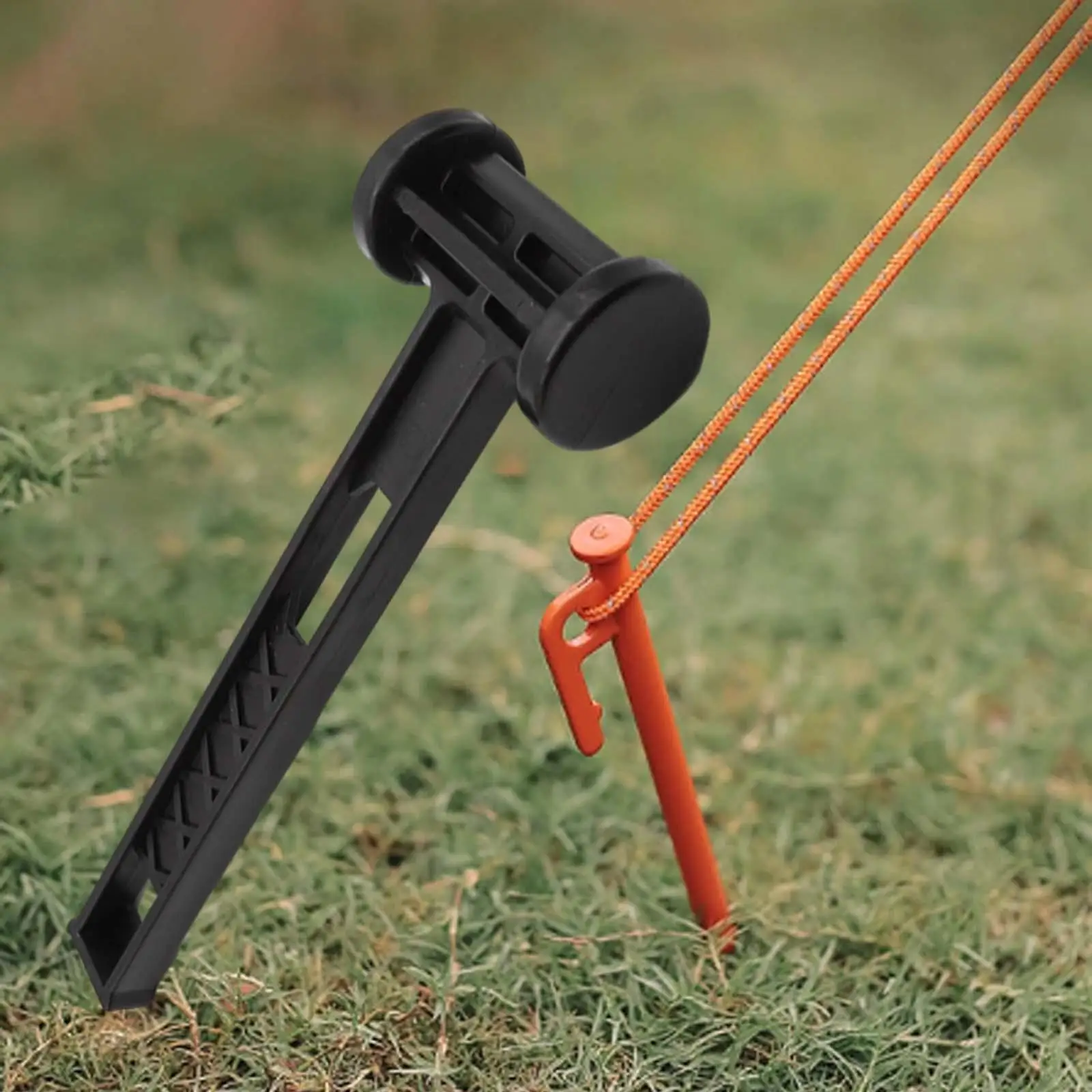 Tent Stake Hammer Camping Mallet with Hole Portable Tent Peg Hammer Tent Stake Remover for Hiking Canopy Backyard Outdoor Awning