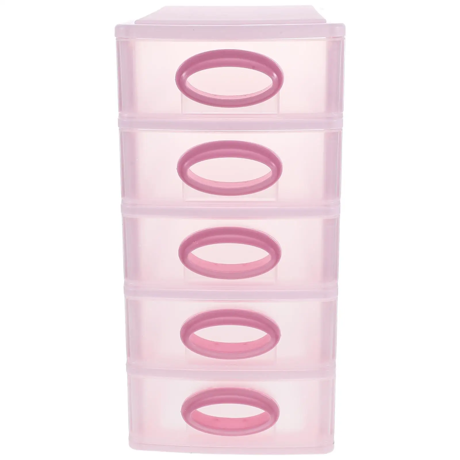 

Pink 5 Drawer Storage Cabinet Desktop Organizers Drawer File Holder Makeup Box Plastic Tidy File Holder Office Supplies