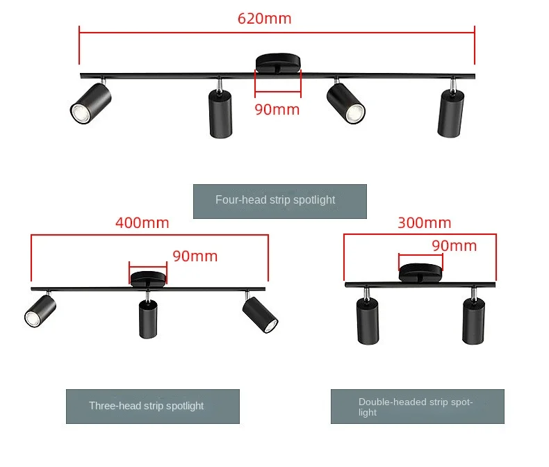 Imagem -02 - Lâmpada do Teto para a Iluminação da Trilha Vestiário Sala de Estar Lâmpadas de Teto Led Comercial Loja de Roupas Fundo Parede Luz de Teto