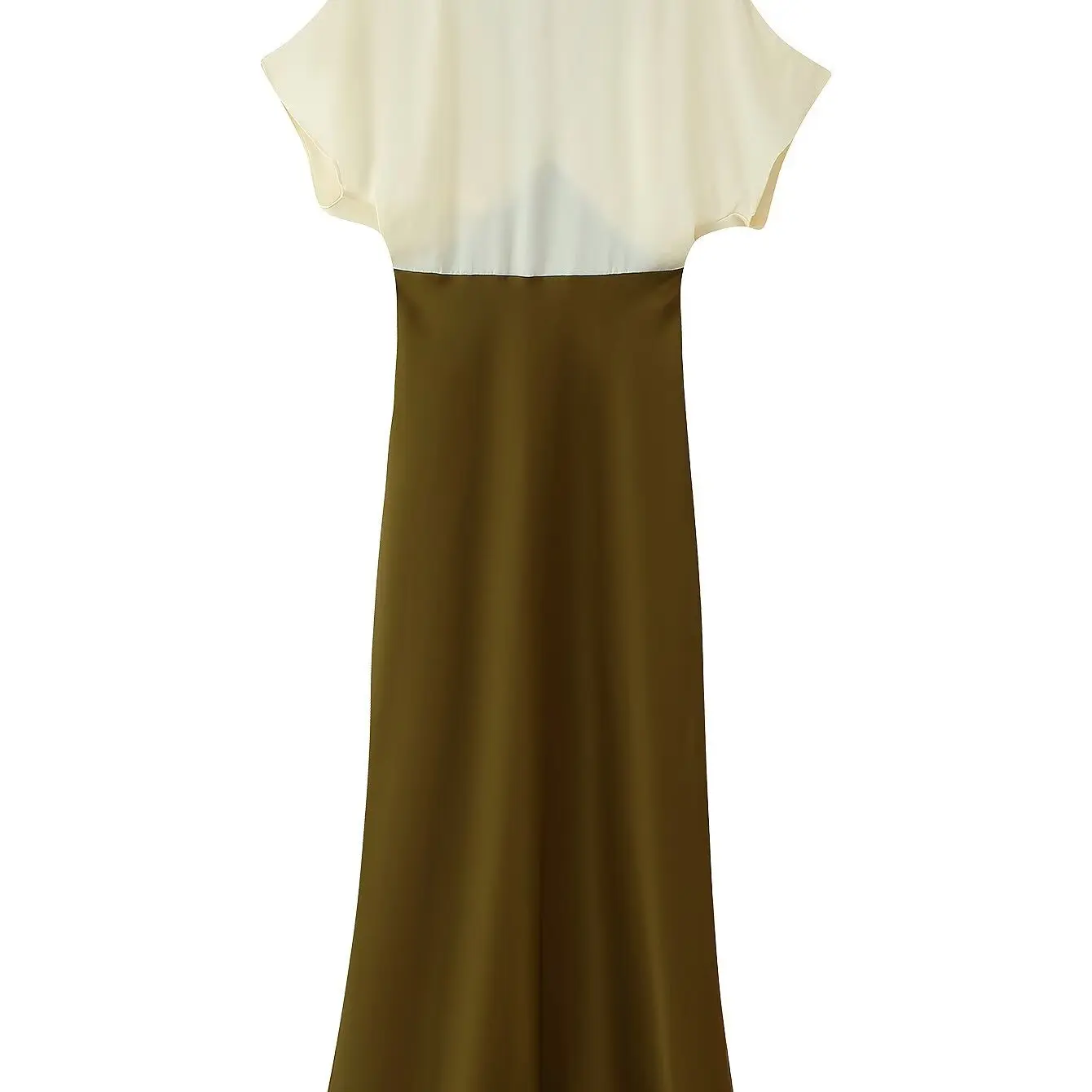 Printemps nouveau Sle femmes Faion contraste couleur dentelle soie Satin sensation Dr décontracté H Version Polyester fibre t-shirt quart Sve