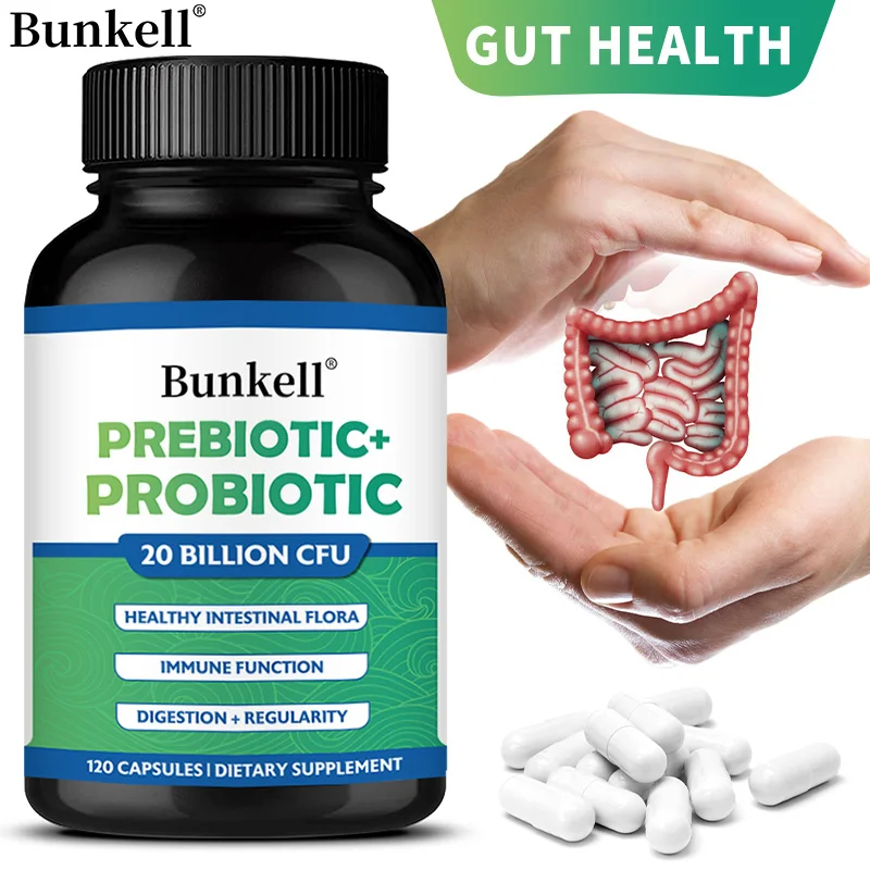 Prebiotics + Probiotics for Adults, Women and Men - Probiotic Lactobacillus Acidophilus - Digestive Health, Immune, Gut Health