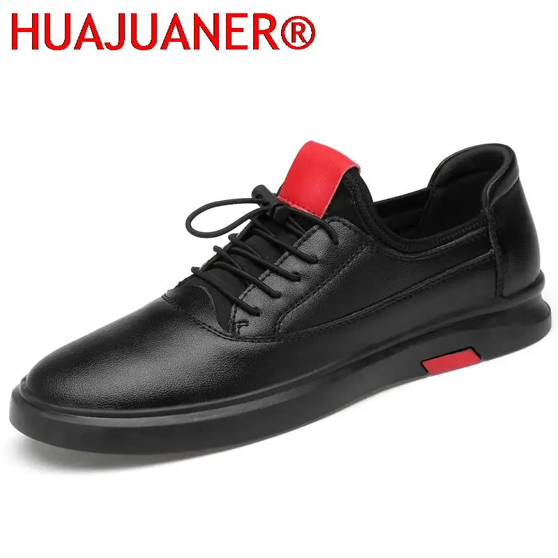 

Mens Casual Shoes Lightweight Breathable Walking Shoes Genuine Leather Flat Fashion Shoes Classic Outdoor Sneakers Spring Autumn