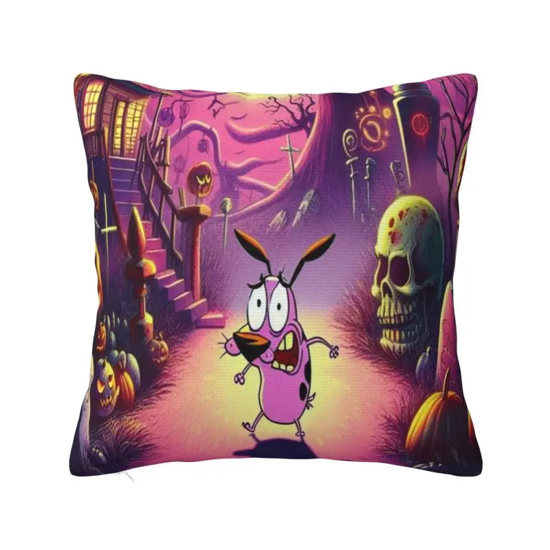 Custom C-Courage The Cowardly Dog  Cushion Cover 3D Print Square Throw Pillow Case for Living Room Pillowcase Home Decor