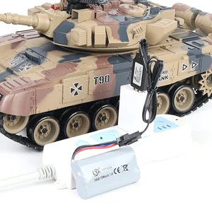 Coolbank 1/18 RC Battle Tank telecomando russo T90 / T90A Tank con effetti sonori luci che spara Tank Toys for Boys 14 +