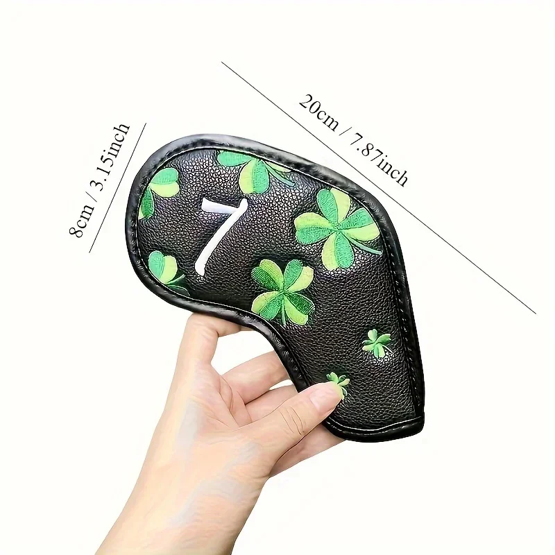 10pcs Lucky Clover Golf Iron Head Covers