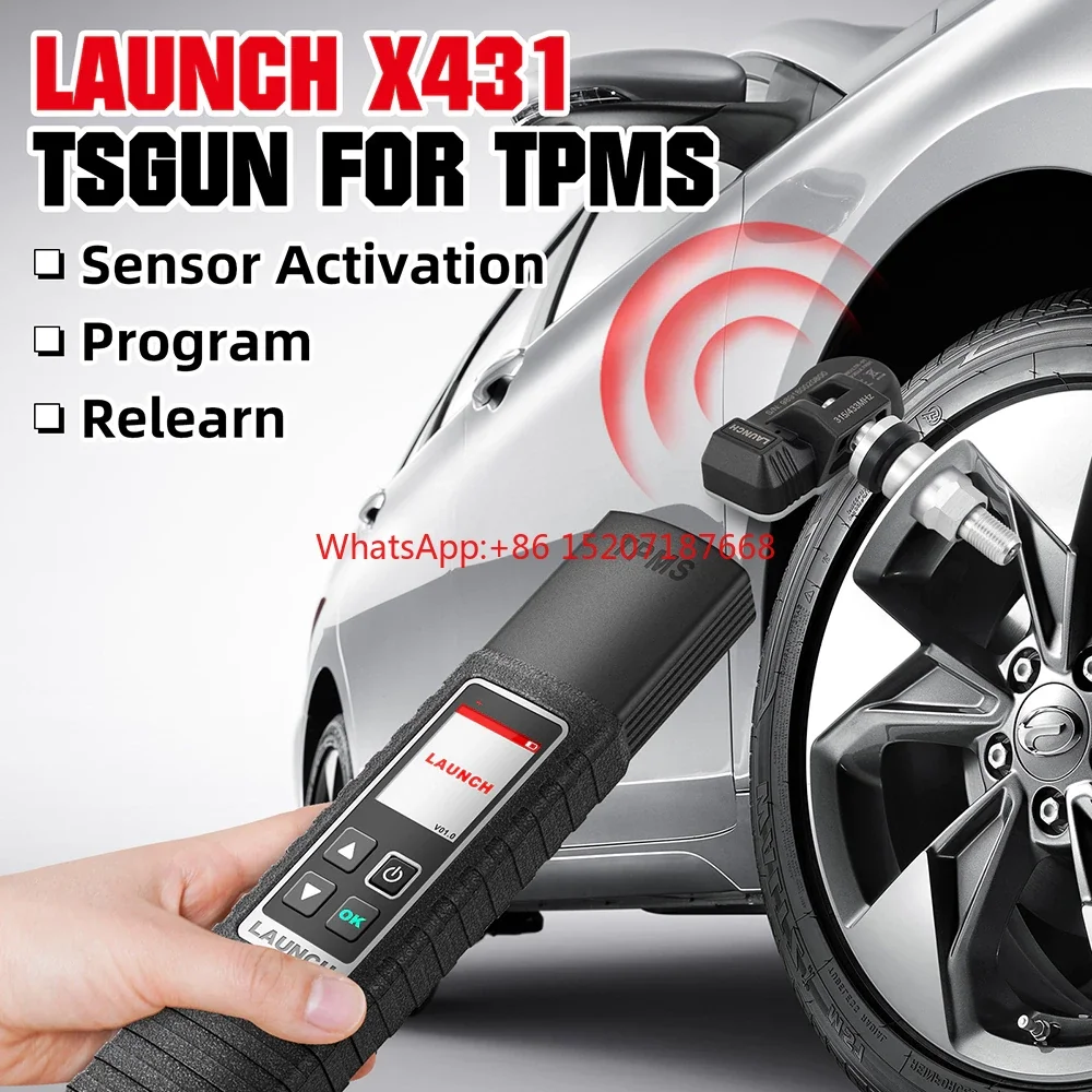 For LAUNCH X431 TSGUN TPMS Tire pressure Diagnostic Tools Activate 315MHz/433MHz TPMS Sensor Programming Learning for X431 V/V+