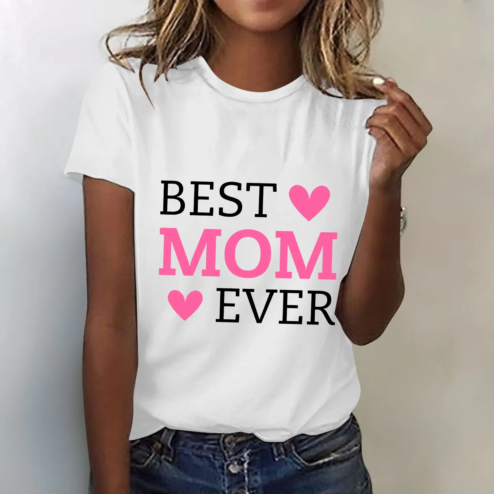 “Best Mom ever“ T shirt for Mom mother day t shirt Mother's Day Tops 2023 mothers day Mother's Day Gift for Mom