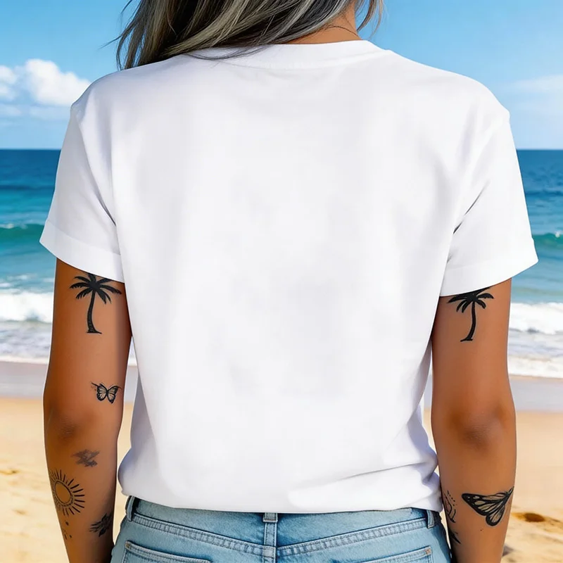 A Fun Printed Women‘s T-shirt Casual Crew Neck Short Sleeve T Shirt Clothing 90s A Cool Design for Motorcycle Riders Tops Tees