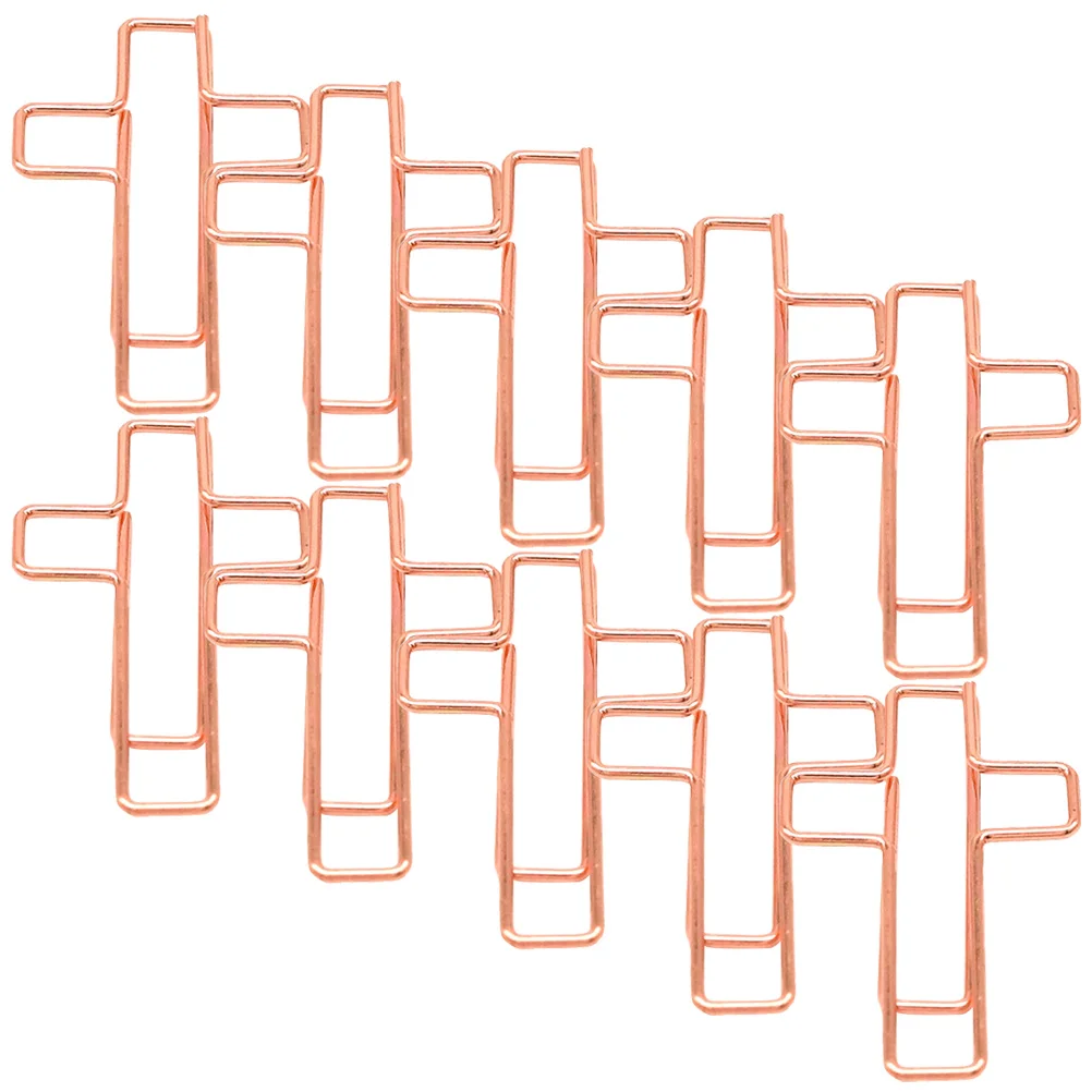

10 Pcs Paper Clips Nursery Room Decoration Paperclips Office Church Rose Gold Pin
