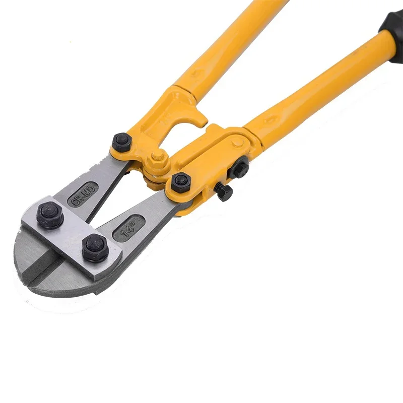 Imagem -02 - Deli-aço Parafuso Cortador Lock Cutter Bi-material Handle com Borracha Macia Grip Chrome Molibdênio Liga Aço Lâmina Alicates 12in 14in 18in