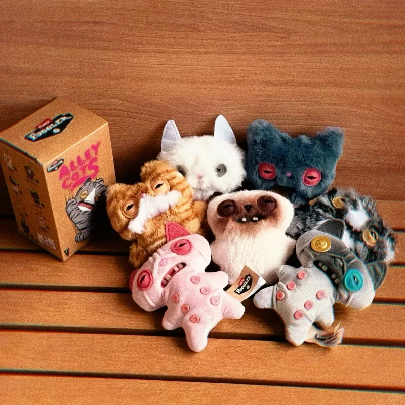 Nieuwe Echte Fuggler Grappige Ubly Monster Alley Cats Serie Pluche Poppen Raar Schattig Trendy Speelgoed Knuffels Voor Cadeau