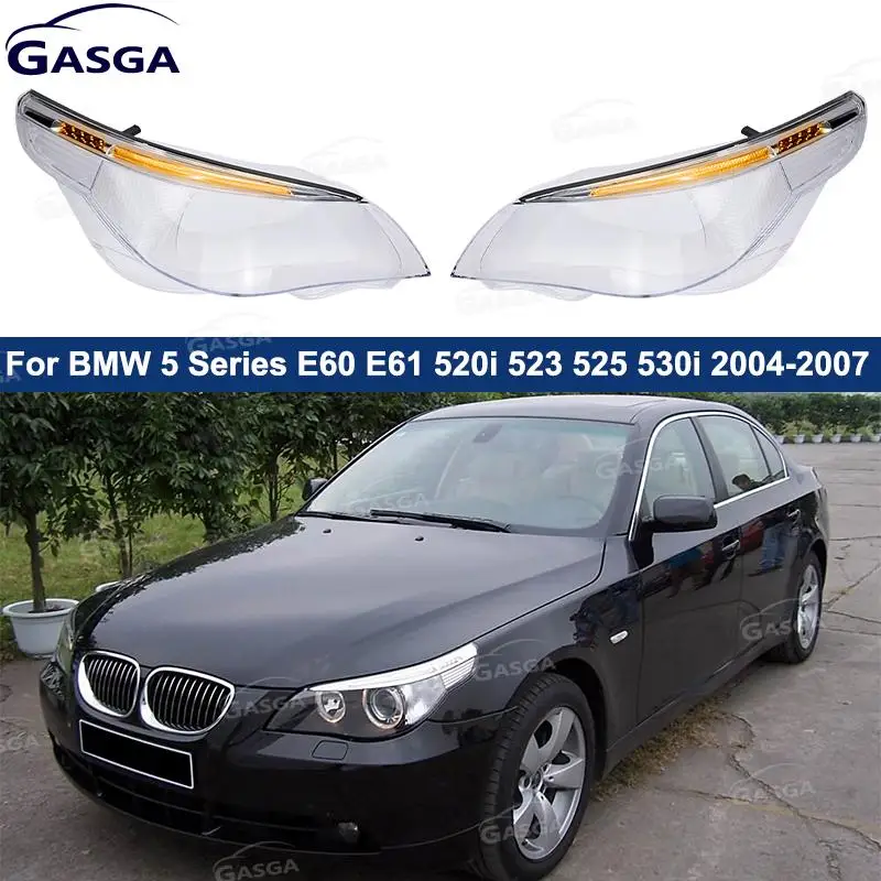 Replace Original Lampshade For BMW 5 Series E60 E61 520i 523 525 530i 2004-2007 Old Style Headlight Lens Car Headlamp Cover
