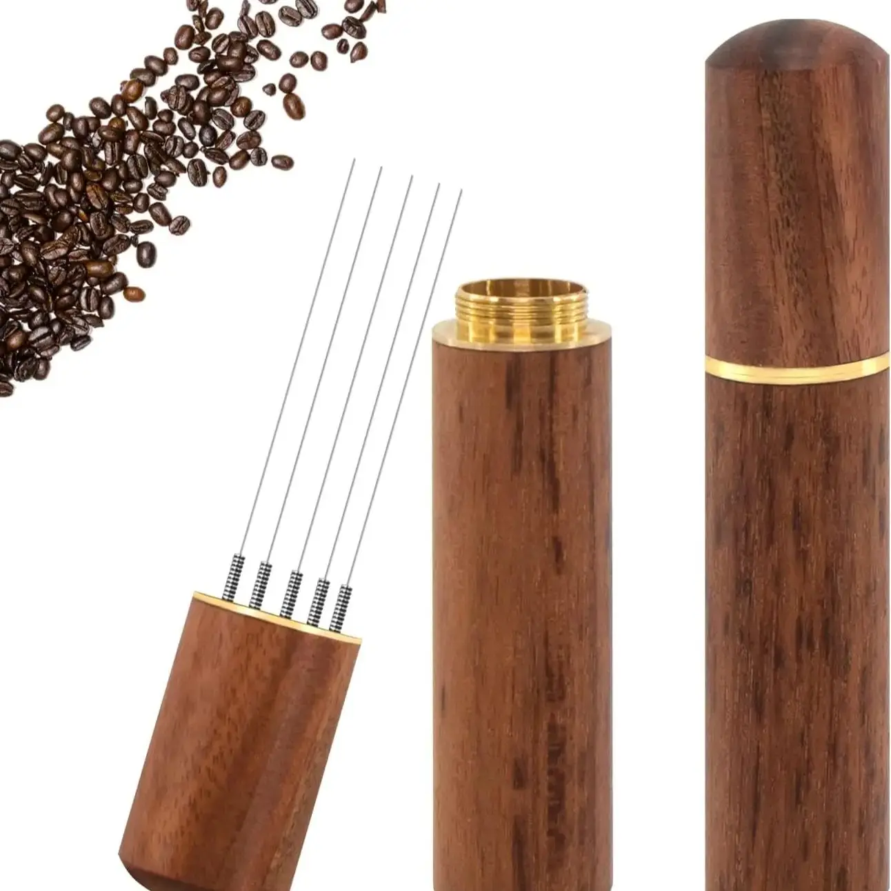 Prensa de café en polvo de acero inoxidable, agitador de polvo para Espresso, nivelador distribuidor, herramientas WDT, accesorios para Barista agitar café