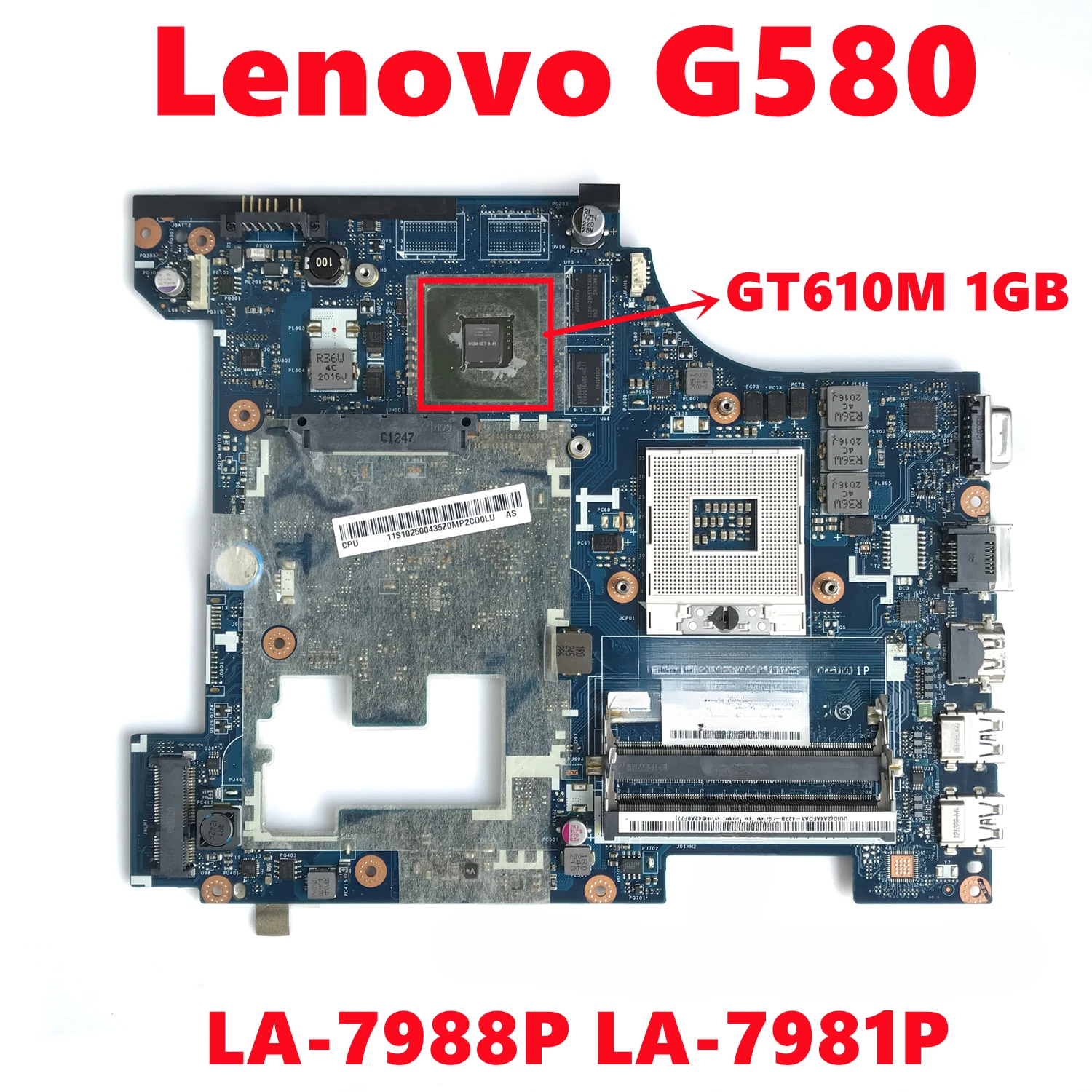 

High Quality 100% Tested Mainboard For Lenovo G580 Laptop Motherboard LA-7988P LA-7981P With N13M-GE7-B-A1 1GB