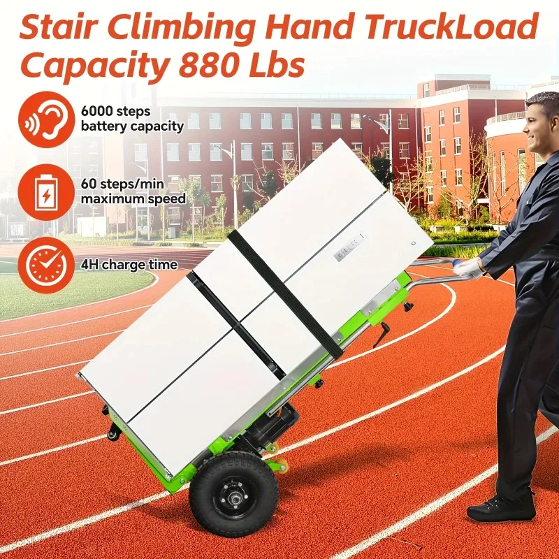 A new type of electric stair climbing trolley for moving and transporting heavy industrial trolleys