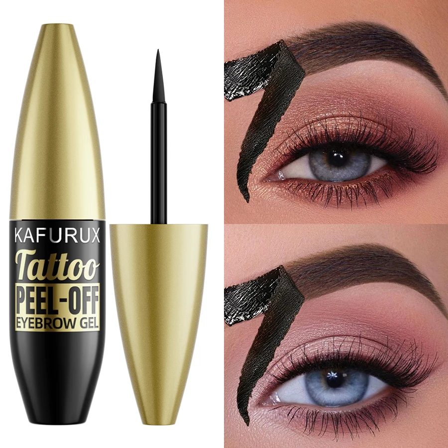 Peel-off Eyebrow GEL NATURAL Brow Black Tint แต่งหน้ากันน้ํา Lasting Eye Brow Enhancers Liquid GEL ฉีกขาดสวมใส่ Easy เครื่องสําอาง