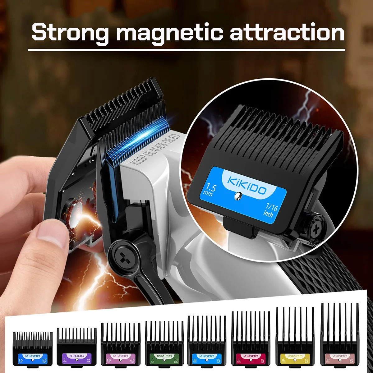 المهنية 9000 دورة في الدقيقة جميع المعادن الحلاق مقص الشعر DLC شفرة الكهربائية المتقلب LED عرض آلة تصفيف الشعر أدوات الصالون 2582